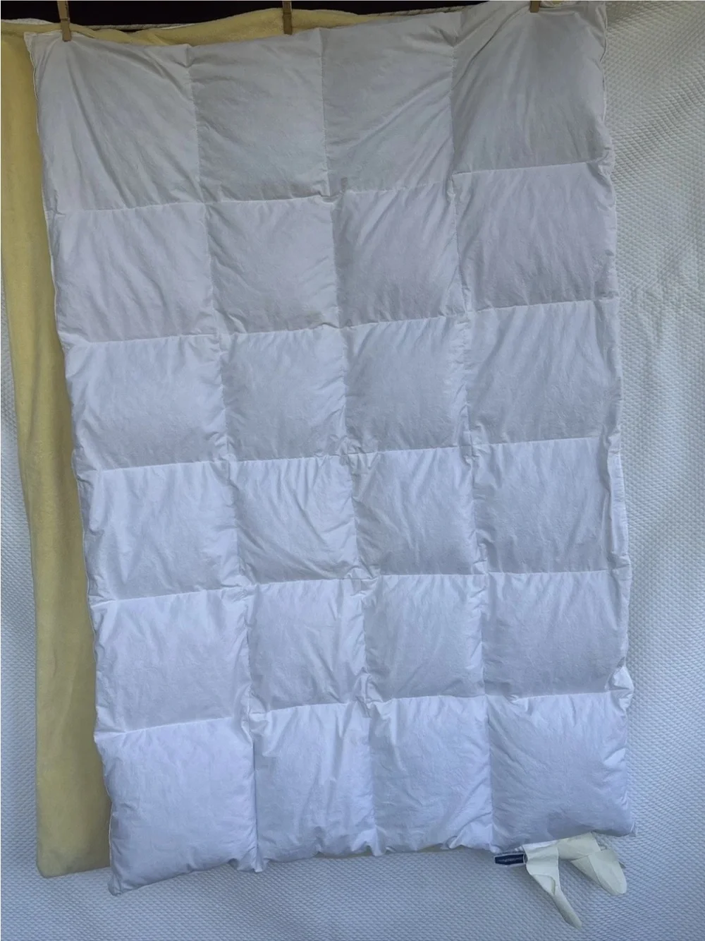 POTTERY BARN KIDS  Toddler 2 Yellow Chamios Duvet Covers AND PBK Down Insert GUC